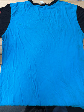 Devo New Traditionalists T-Shirt, Blue, XL (Light Staining, Small Pinholes)