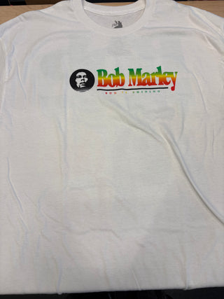 Bob Marley Sun Is Shining One Love T-Shirt, White, XL