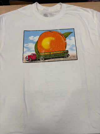 Allman Brothers 1973 Summer Jam Stadium Tour T-Shirt (Reproduction), White, Large