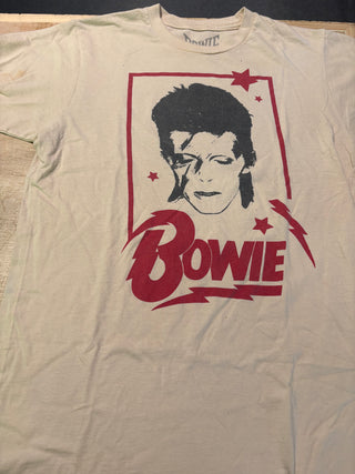 David Bowie Aladdin Sane Bowie T-Shirt, Off-White, S