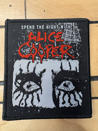 Spend The Night With Alice Cooper Patch, Black