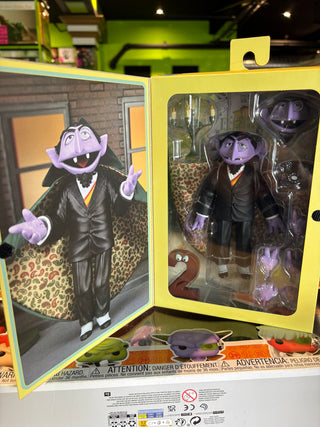 NECA Sesame Street Volume 3 Count Von Count Featuring The Number 2 Ultimate Action Figure (Light Box Wear To Bottom)