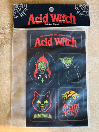Acid Witch The Thrilling Chilling Sounds Of Acid Witch Sticker Sheet (Sealed In Packaging)