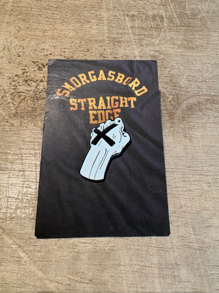 Smorgasbord Records Straight Edge Fist Enamel Pin