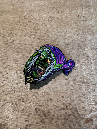Acid Witch Witch Head Enamel Pin