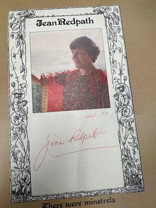 Jean Redpath- There Were Minstrels (U.K. Pressing, Signed Cover)