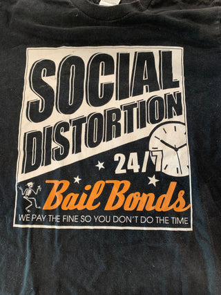 Social Distortion Bail Bonds T-Shirt, Black, YL