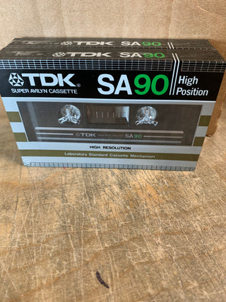 TDK SA90 High Bias Super Avilyn Blank Cassette: 90 Minutes
