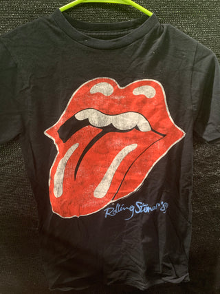 Rolling Stones Logo T-Shirt, Black, S