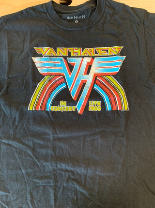 Van Halen In Concert Live 1980 T-Shirt (Reprint), Black, S