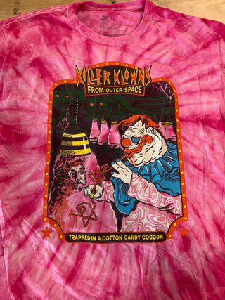 Killer Klowns From Outer Space T-Shirt, Pink Tie-Dye, S