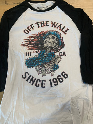 Vans Off The Wall Since '96 Raglan Shirt, White / Black, M