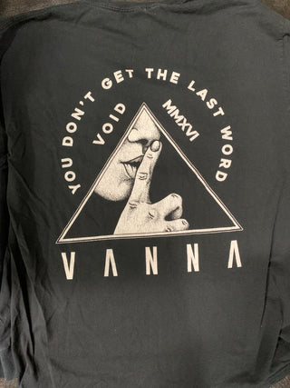 Vanna You Don't Get The Last Word Londsleeve T-Shirt, Black, L