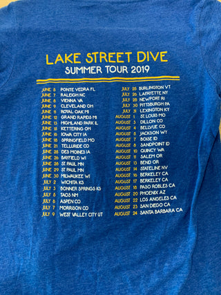 Lake Street Dive 2019 Summer Tour T-Shirt, Blue, S