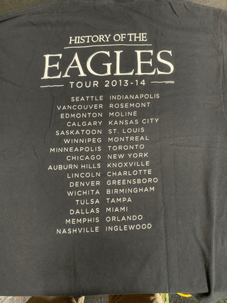 History Of The Eagles 2013-14 Tour T-Shirt, Black, XL