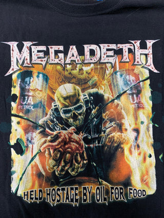 Megadeth 2007 Held Hostage By Oil For Food Tour T-Shirt, Black, XL