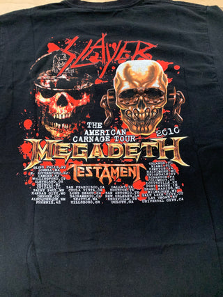 Slayer / Megadeth / Testament 2010 American Carnage Tour T-Shirt, Black, L