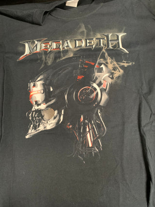 Megadeth 2016 World Tour Smoking Robot T-Shirt, Black, L