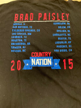 Brad Paisley 2015 Country Nation Tour T-Shirt, Black, XL