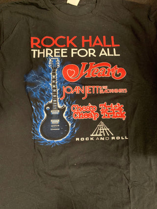 Rock Hall Three For All (Heart / Joan Jett / Cheap Trick) Tour 2016, Black, XL