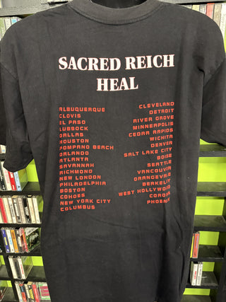 1996 Sacred Reich Heal Tour T-Shirt, Black, XL