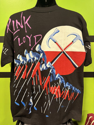 Pink Floyd 1982 The Wall Hammers March All Over Print T-Shirt, Black, XL