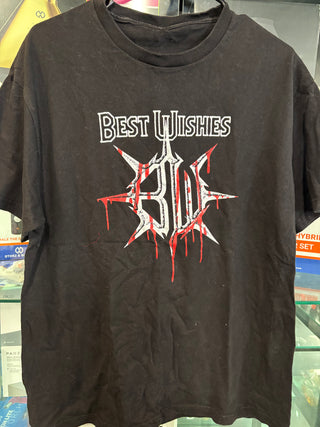 Best Wishes Spiked Logo T-Shirt, Black, L