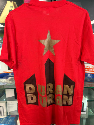 Duran Duran 1987 Strange Behaviour World Tour T-Shirt, Red, XL W/ Tour Book
