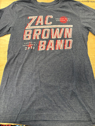 Zac Brown Band Fenway Park T-Shirt, Gray, S