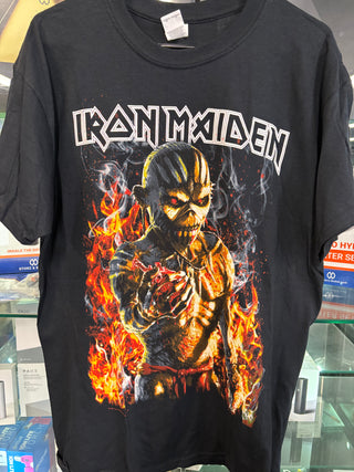 Iron Maiden 2017 Book Of Souls World Tour Zombie Eddie T-Shirt, Black, L