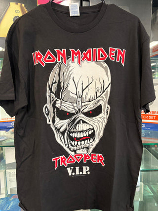 Iron Maiden 2017 Trooper On Tour V.I.P. T-Shirt, Black, L