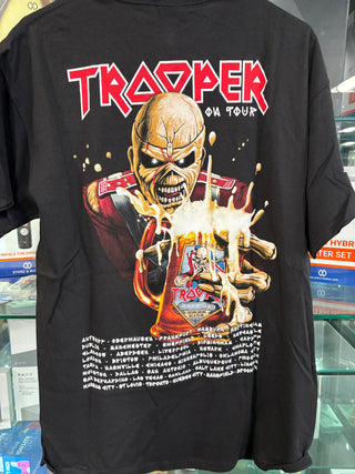 Iron Maiden 2017 Trooper On Tour V.I.P. T-Shirt, Black, L