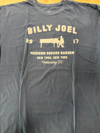 Billy Joel MSG February 22 2017 T-Shirt, Blue, 2XL