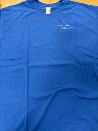 Sam Smith The Thrill Of It All 2018 Tour T-Shirt, Blue, XL