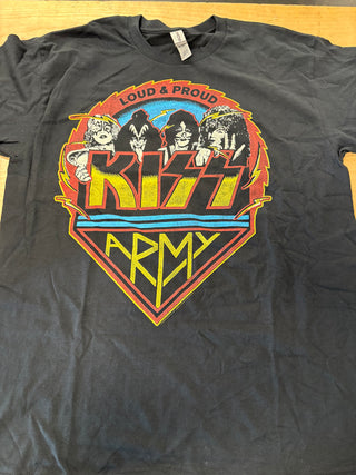 Kiss Army Loud & Proud T-Shirt, Black, L