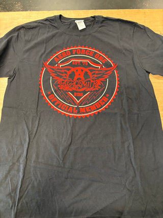 Aerosmith Aero Force 1 Official Member 2018 T-Shirt, Black, S