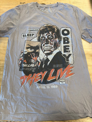 They Live VHS T-Shirt, Gray, S
