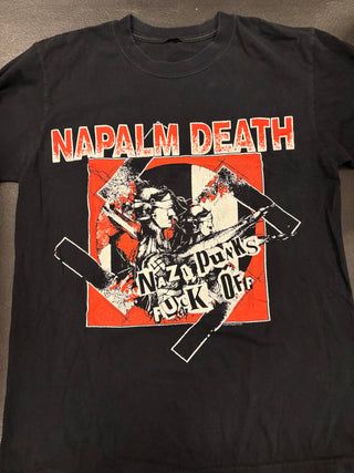 Napalm Death 2004 Nazi Punks Fuck Off T-Shirt, Black, L