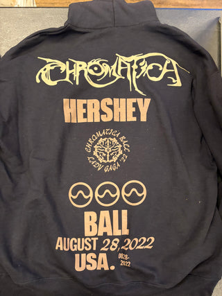 Lady Gaga Chromatica Hershey PA Tour Hoodie, Black, XL