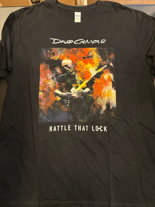 David Gilmour Rattle That Lock Tour 2016 T-Shirt, Black, L