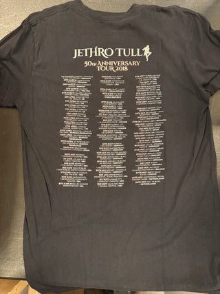 Jethro Tull 50th Anniversary Tour 2018 T-Shirt, Black, L