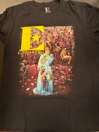 Elton John Farewell Yellow Brick Road 2022 Tour T-Shirt, Black, L