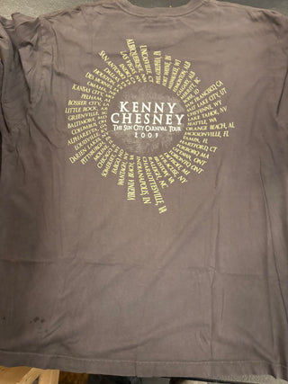 Kenny Chesney Sun City Carnival Tour 2009 T-Shirt, Brown, XL