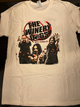 Winery Dogs Double Down World Tour 2015/2016 T-Shirt, White, L