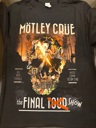 Motley Crue Final Show Crue Years Eve T-Shirt, Black, L