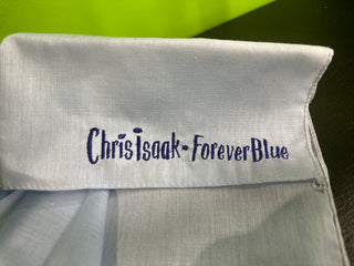 Chris Isaak- Forever Blue 1994 "Somebody's Crying" Promotional Stitched Blue Handkerchief