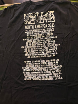 Robert Plant & The Sensational Space Shifters North American Tour 2015 T-Shirt, Black, L