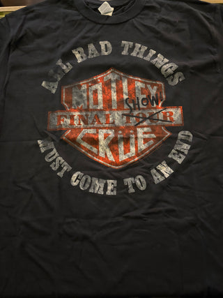 Motley Crue New Years Eve Final Show LA 2015 Harley Davidson T-Shirt, Black, L