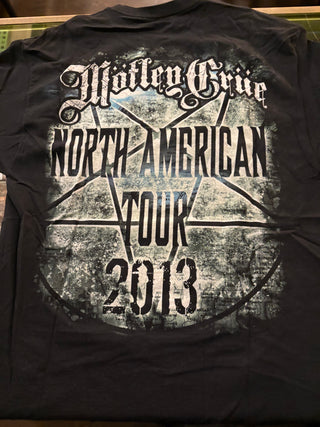 Motley Crue North American Tour 2013 T-Shirt, Black, L