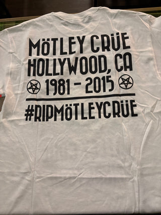 Motley Crue Final Tour Caricature T-Shirt, White, L